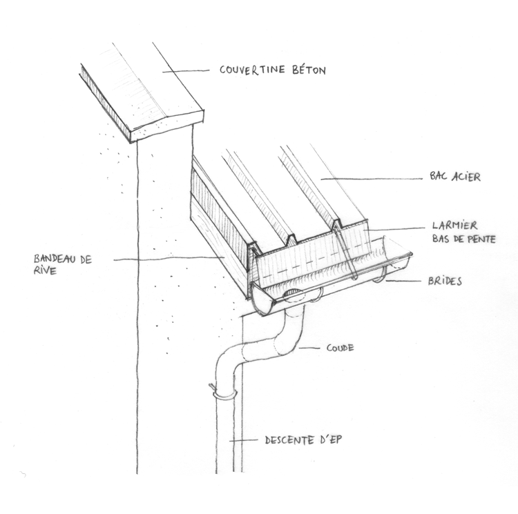 maison saint nizier détail angle toiture pignon réhaussé